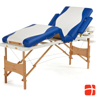 Body Fit Massage bed 4 parts, two colors white - blue