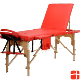 Body Fit 3 sections massage bed red + accessories + bag free (458)