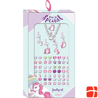 Kids Licensing Unicorn jewelry set with stickers