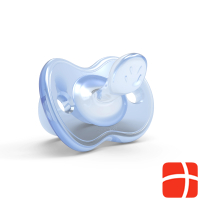 Nuvita Silicone pacifier Orthosoft orthodontic teat +0M blue transparent