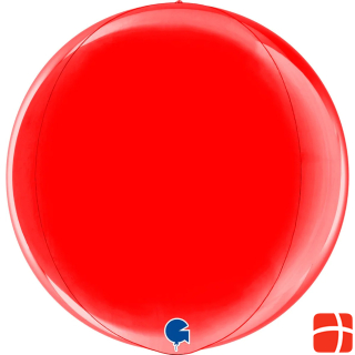Grabo Balloons Alu-Ball Globe 4D - Rot (38cm)