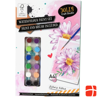  Watercolor paint set with paper