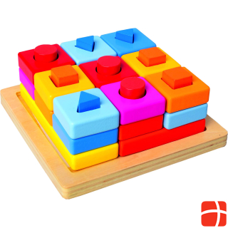 Mertens Colorful wooden peg/stack game