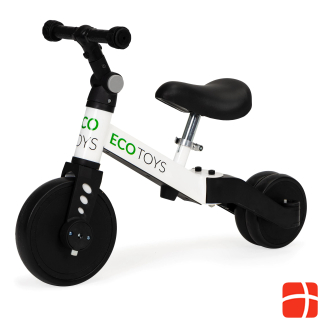 EcoToys 3-wheel balance bike 2in1 ECOTOYS, black/white