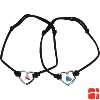  BFF Bracelet cord with heart, 2pcs.