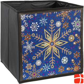 Craft Buddy Schneeflocke, Faltbare Aufbewahrungsbox Crystal Art 30x30cm