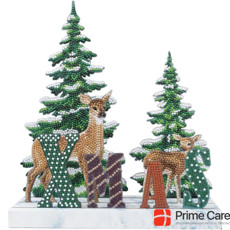 Craft Buddy Christmas Forest Deer, 3D Crystal Art Scene