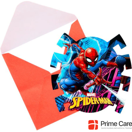 Decorata Party Cartes d'invitations Spiderman Anniversaire
