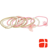  Elastic Gold and Pink Set, 10 pieces.