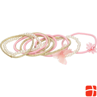  Elastic Gold and Pink Set, 10 pieces.