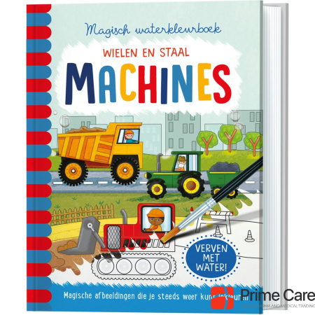 Lantaarn Publishers Magic Water Colouring Book - Machines