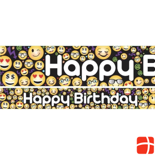 Party Delights Banner Emojis Birthday