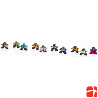 E-Raptor ERA19299 - Stands & Rulers: Meeples Zombie Army, 10 pcs. made of plexiglass