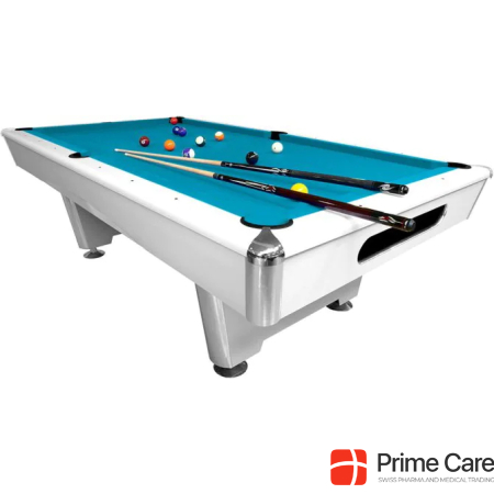  Pool billiard table Thun 7ft. white, cloth Simonis 760 electric blue