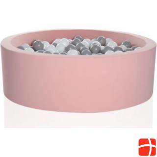 Kidkii Ball pool round light pink (200 balls white/grey)