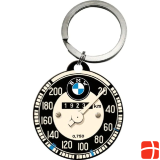 Nostalgic-Art Merchandising Keyring BMW Ø 4 cm, Black/White