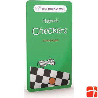 The Purple Cow Magnetic Checkers Travel Game