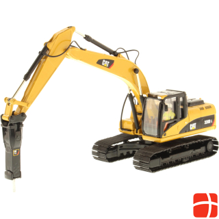 Diecast Masters CAT 320D L Hydraulic Excavator with hammer