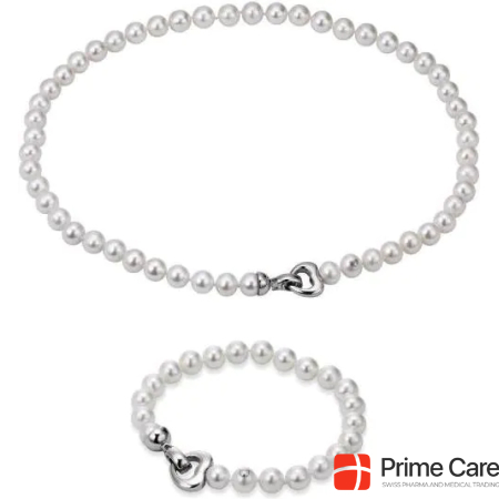 Adriana la mia Perla Set of pearls choker and bracelet
