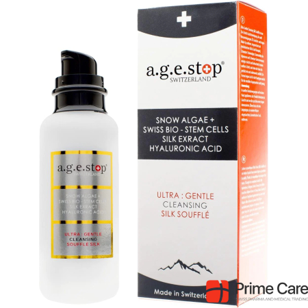 Agestop Switzerland Ultra - Gentle Cleansing Silk Soufflé - Refreshing Eye and Face Cleanser