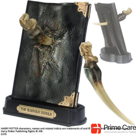 Noble Collection Harry Potter: 1/1 Tom Riddle's diary with basilisk rice tooth