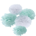 Ginger Ray Pom Poms Mint & Weiss