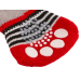  Dog socks Bruno M, grey/red