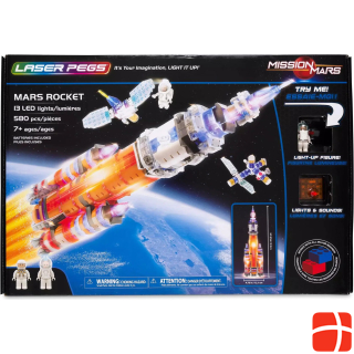 Laser Pegs Building Blocks - Mars Rocket