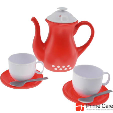 Gowi Tea set Tea-4-Two 8 pcs. 2 cups, 2 plates, 2 spoons and jug in a net