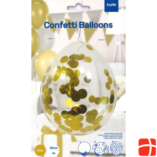 Folat Confetti balloons golden confettis