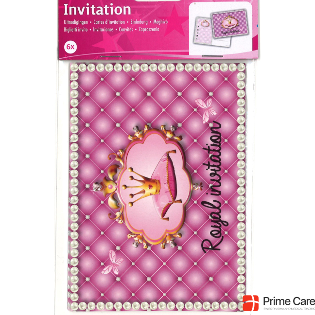 Folat Princess invitations 6pcs.