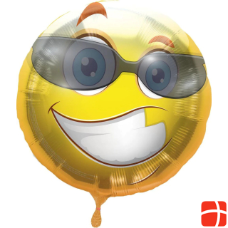 Folat Silver foil balloon emoticon sunglasses