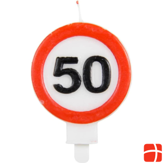 Folat Candle 50 years traffic sign