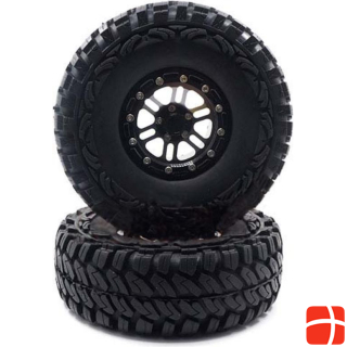 Xtra Aluminum 1.9 Beadlock Wheel Black with Tire 2pcs.