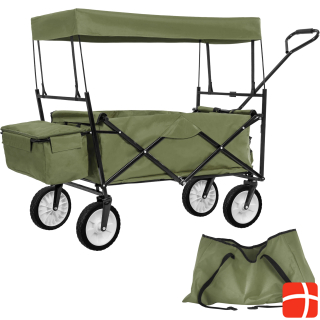 TecTake Foldable handcart with roof and carrying bag