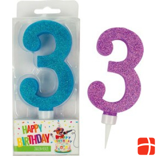 Trendhaus Candle number 3 glitter maxi