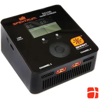 Зарядное устройство Spektrum переменного тока Зарядное устройство переменного тока Spektrum Smart S2100, 2x100 Вт, разъем iC3