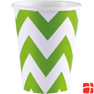 Amscan 8 Cups 266ml Green CHEVRO