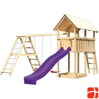 Karibu Play tower Danny with slide, double swing attachment and climbing frame
