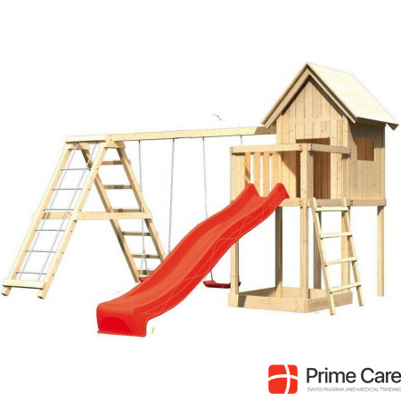 Karibu Play tower Frieda with extension, slide and climbing frame