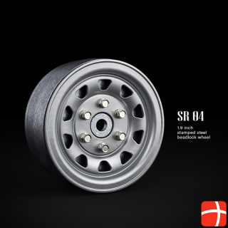 Gmade 1.9 SR05 beadlock wheels (Semigloss silver) (2)