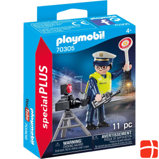 Полицейский Playmobil со скоростной ловушкой.