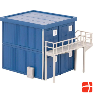 Faller 4 construction containers, blue