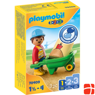 Playmobil 70409 Construction worker with wheelbarrow