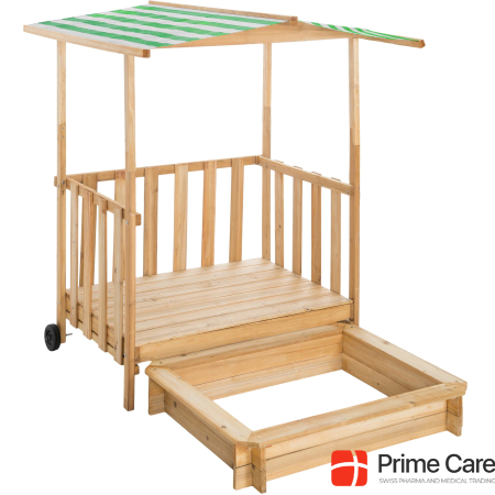 TecTake Sandpit with play deck and canopy Gretchen