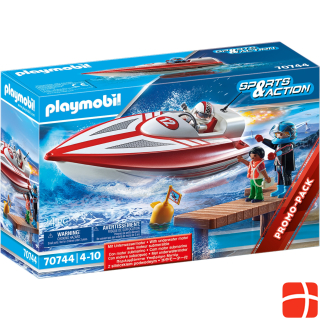 Катер Playmobil с подводным мотором