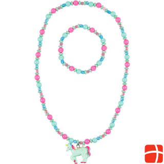 Souza Set necklace+bracelet Angel, unicorn pink-mint (1 set)