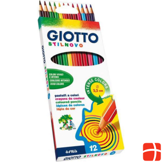 Карандаши цветные Giotto Stilnovo коробка картонная разноцветная, 12 штук