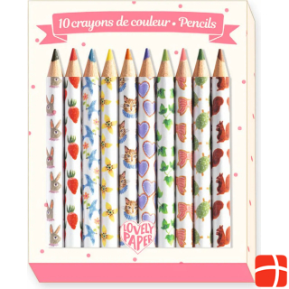 Djeco 10 Mini coloured pencils Aiko