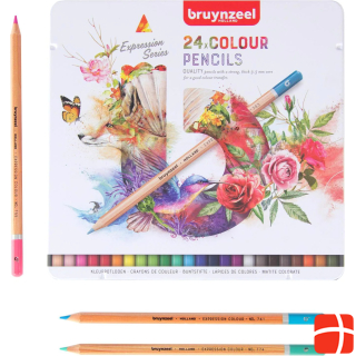 Bruynzeel Colored pencils Expression Colour metal case, 24 pieces